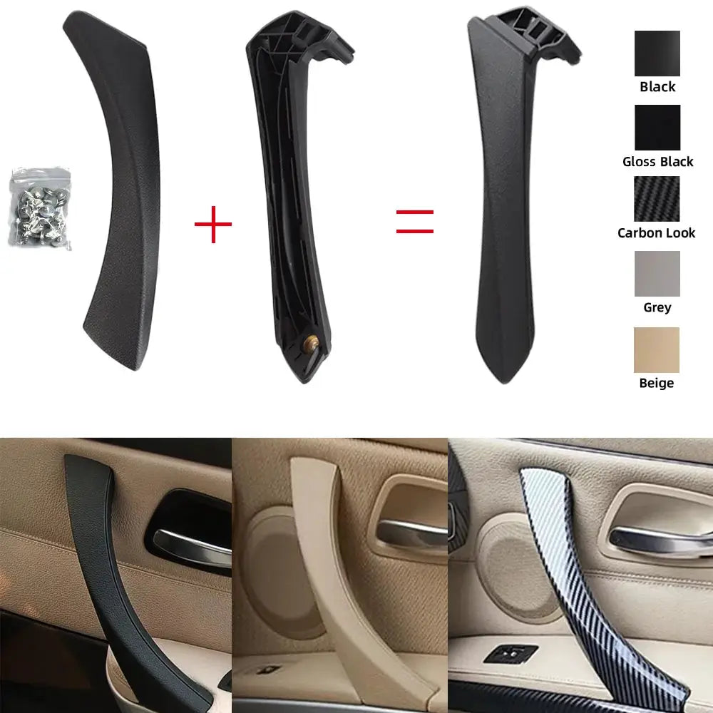 For BMW 3 Series 2005-2012 E90 E91 E92 Car Passenger Left Right Side Interior Door Pull Handle with Cover Trim 316i 318i 320i by InterCyprus Trading Ltd