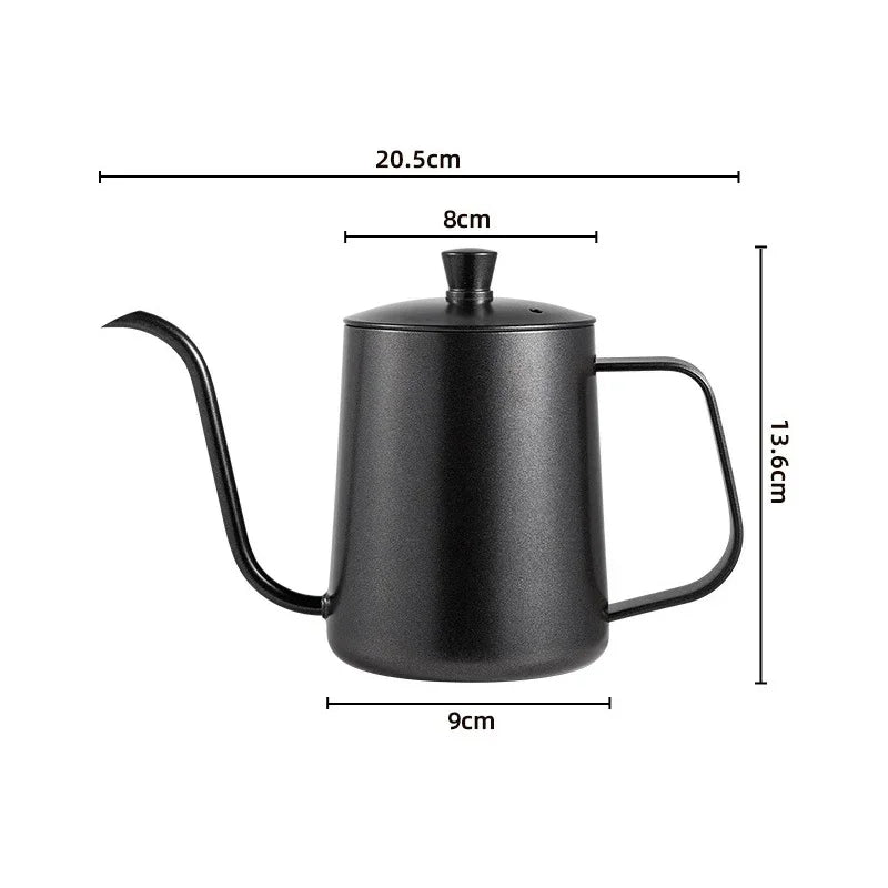 Stainless Steel Gooseneck Kettle &ndash; Precision Pour Control Black 600ML
