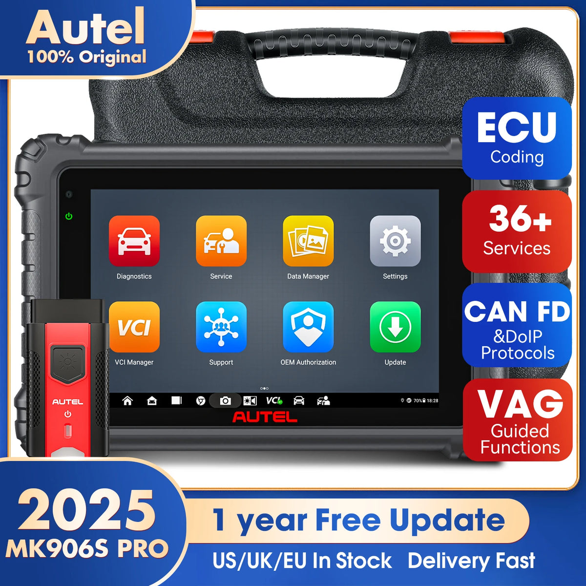Autel MaxiCOM MK906S Pro MK906PRO &ndash; OBD2 ECU Coding