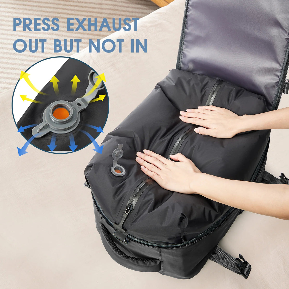 Vacuum Backpack Travel Bag &ndash; Large Capacity Expandable