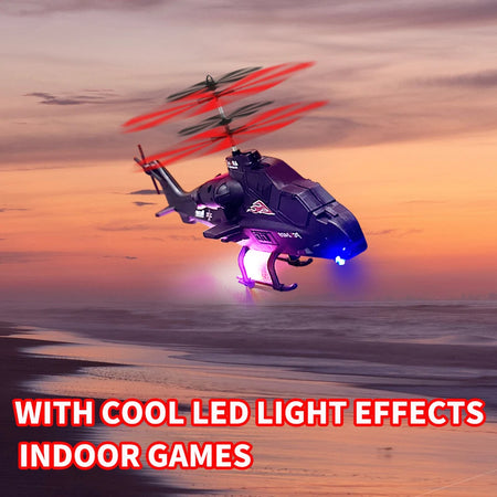 Induction Suspension Helicopter &ndash; Infrared Control with LED Lights red / OneSize