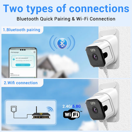 5MP 2K Window Camera with WiFi