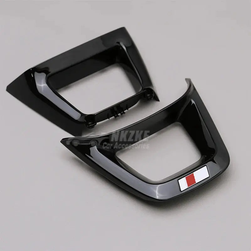Steering Wheel Bottom Logo Frame Suitable For Audi Q5L, Q7, Q8, Original Silver, Modified Black, Car Accessories by InterCyprus Trading Ltd