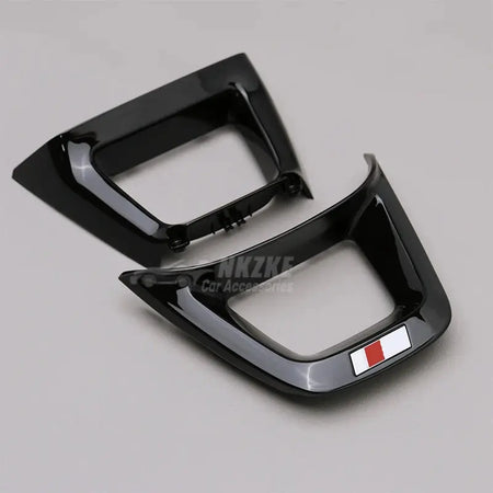 Steering Wheel Bottom Logo Frame Suitable For Audi Q5L, Q7, Q8, Original Silver, Modified Black, Car Accessories by InterCyprus Trading Ltd