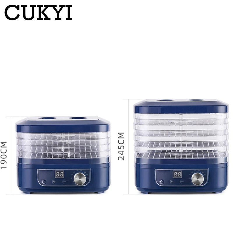 CUKYI Mini Food Dehydrator &ndash; Adjustable Temperature and Five Trays