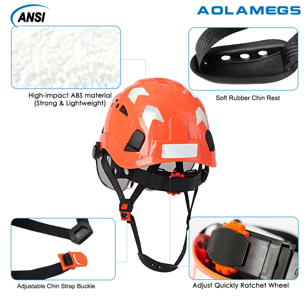 CR08 Safety Helmet With Bright Color Goggles - Lightweight