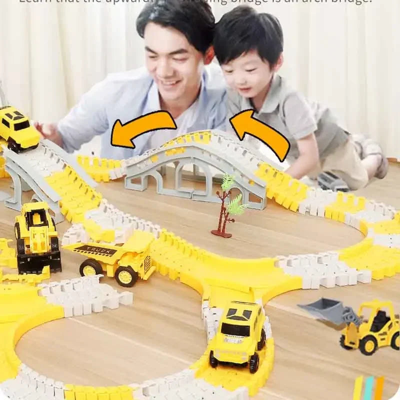137-467Pcs Children Track Toy Car Kit - Educational Kit