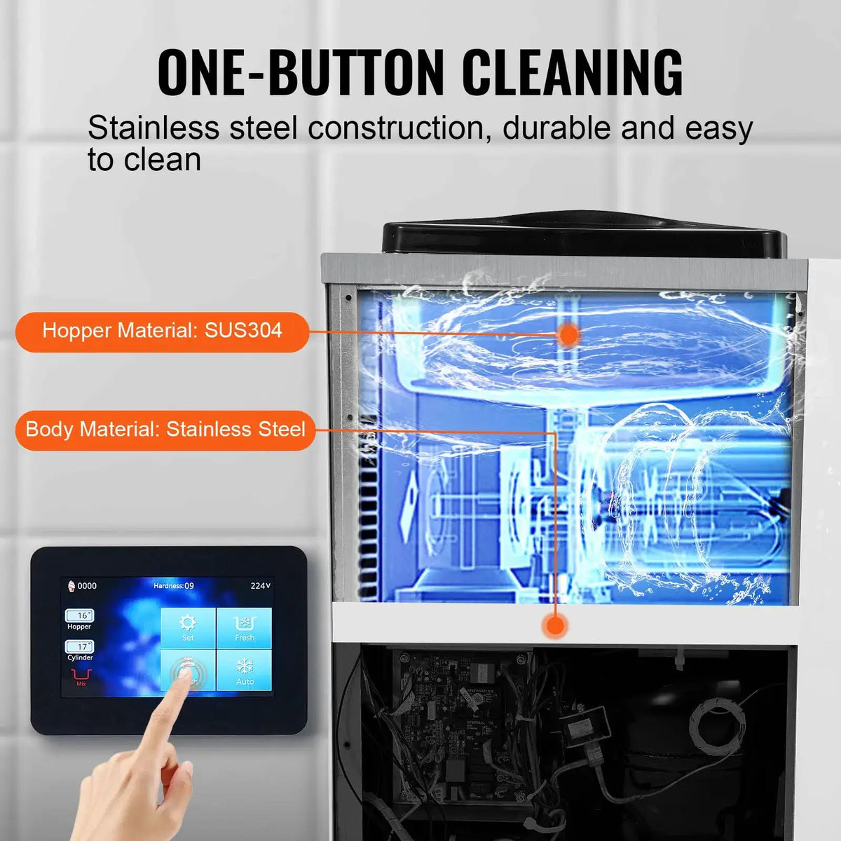 Single Flavor Soft Serve Ice Cream Unit Countertop