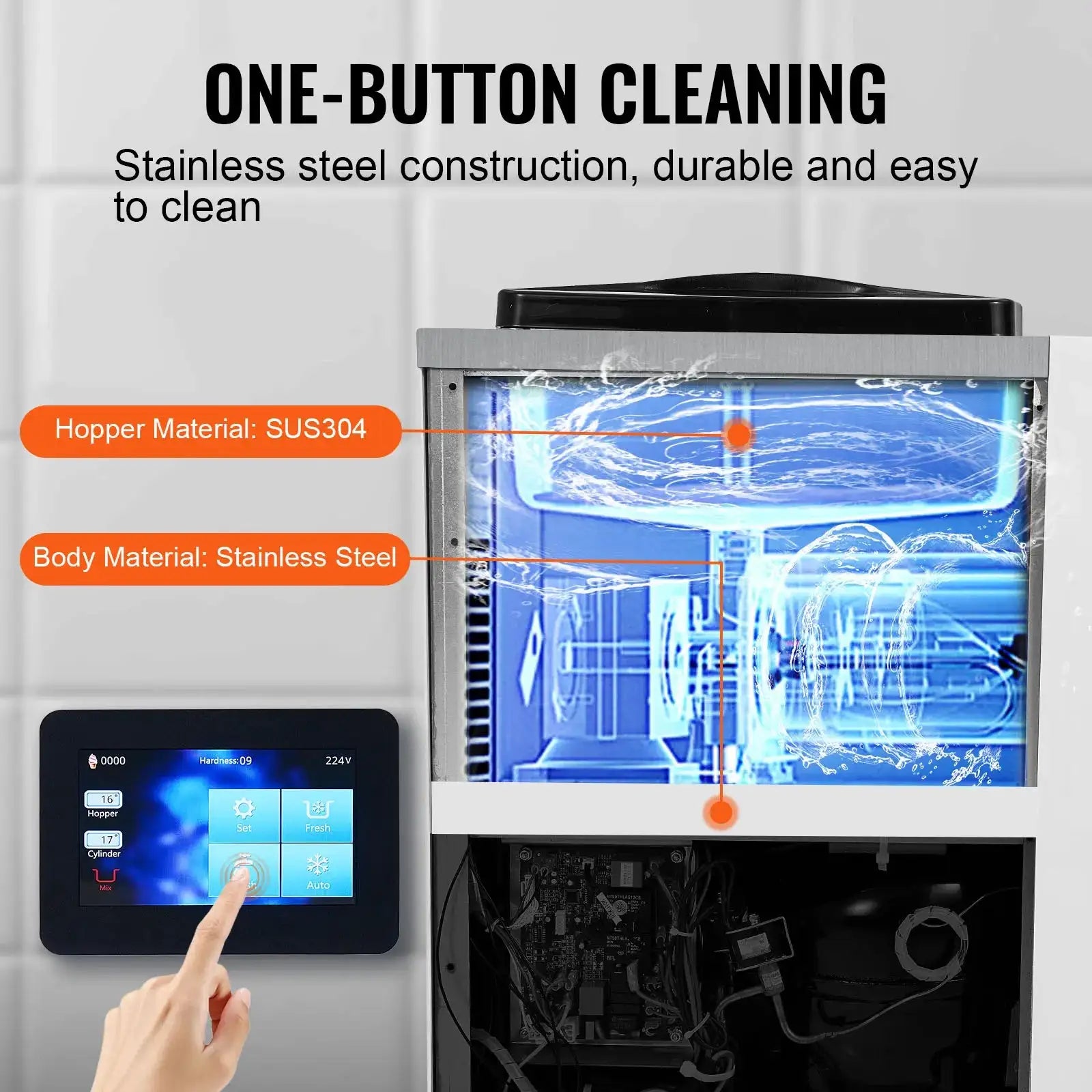 Single Flavor Soft Serve Ice Cream Unit Countertop