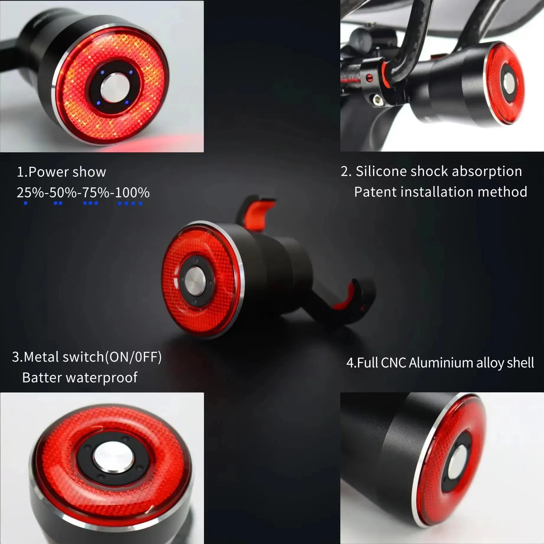 OFFBONDAGE Smart Brake Sensing Waterproof LED Bicycle Taillight