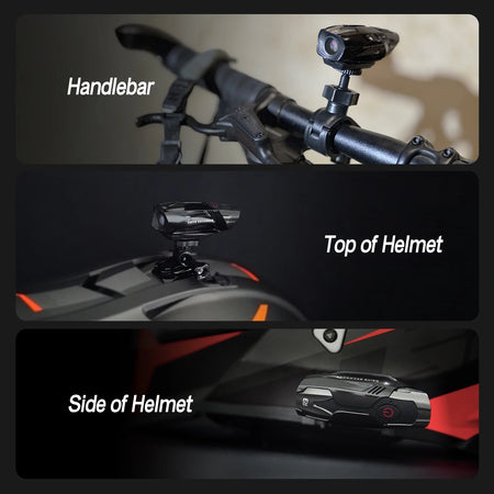 TNICER R3 1080P WiFi Action Camera for Helmets &amp; Motorcycles