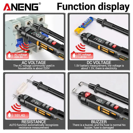 ANENG A3009 Mini Digital Multimeter Pen &ndash; Smart Voice Broadcast Testing