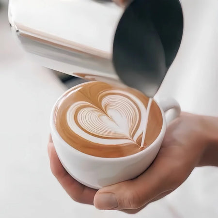 WUWANLI Coffee Milk Frothing Pitcher &ndash; Double-Sided Scale for Perfect Latte Art