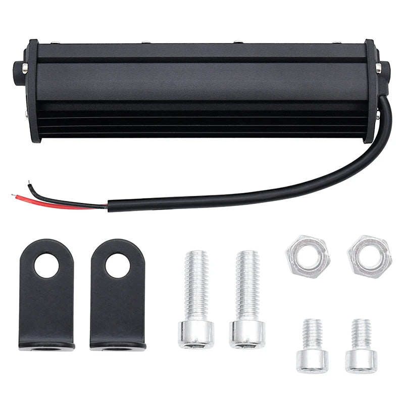 LED Light Bar 8-Inch 30W 6000K 12-24V Offroad Spot Flood Lamp for Jeep Vehicles All-Terrain Lighting