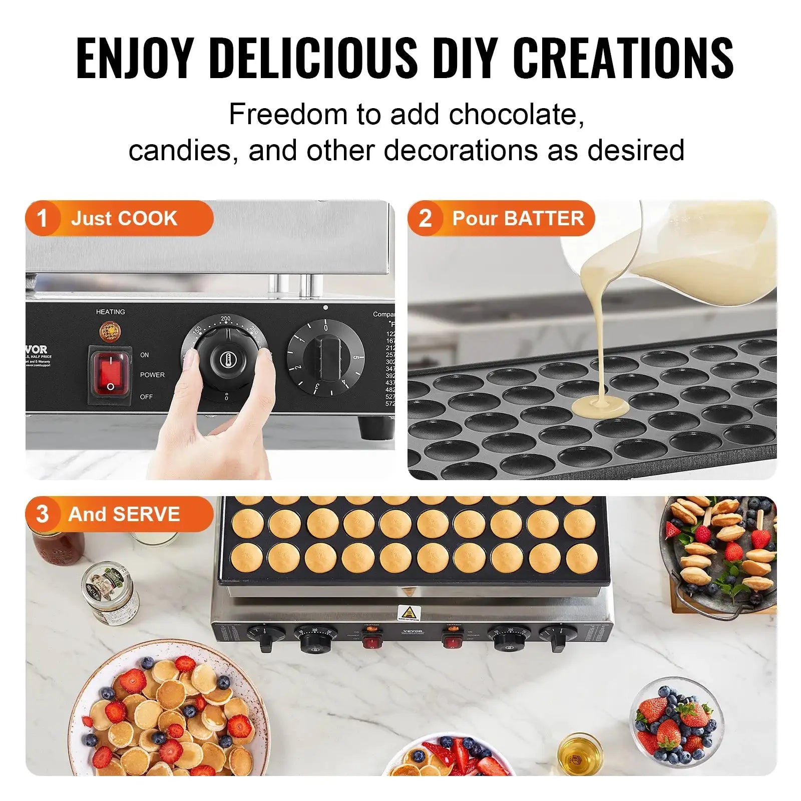 50 Pcs Mini Dutch Pancake Maker Dorayaki Baker