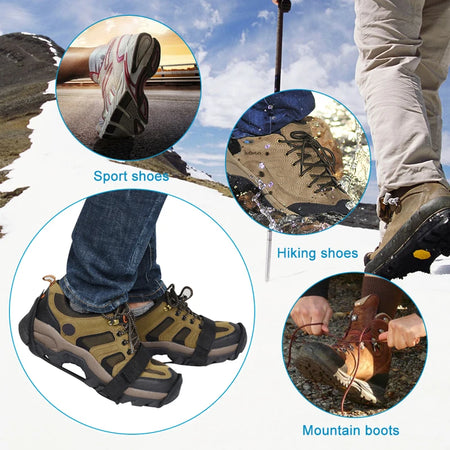 11 Teeth Anti-Slip Crampons for Winter Hiking and Climbing