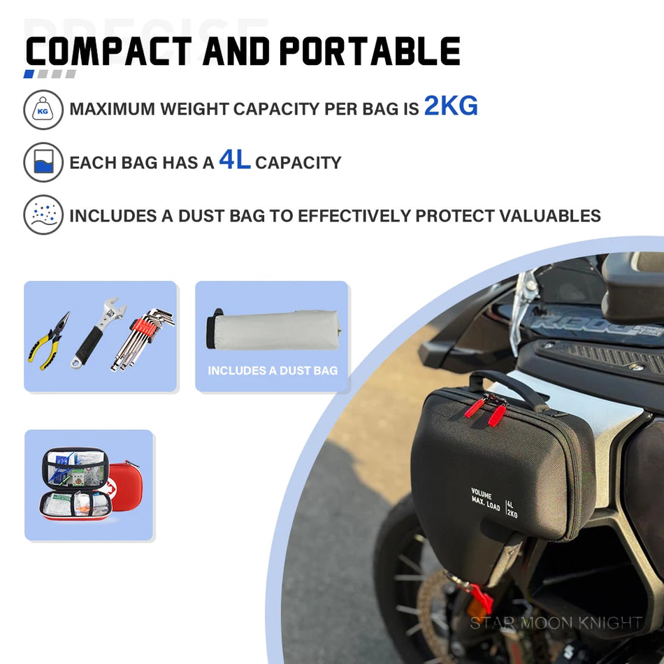 BMW R 1300 GS Adventure Kryty chladiče, Nylonová taška na nádrž a rám pro ADV 2024, Sada vlevo a vpravo