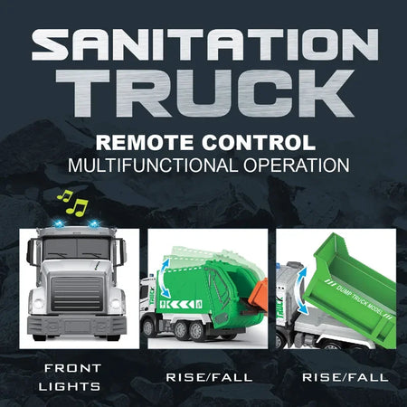 RC Car 6Ch Remote Control Garbage Truck &ndash; Realistic Sound and Light Features