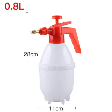 Multi-Size Pressurised Spray Pot for Car Washing and Gardening 0.8L White