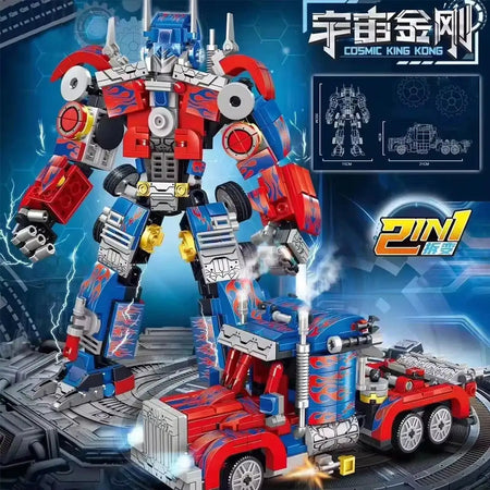 ToylinX 478pcs Transforming 2in1 Robot Truck Set For Kids 5049 478PCS