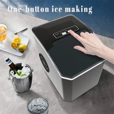 Automatic Mini Ice Cube Maker Portable Bar 6 Min 9 Pcs
