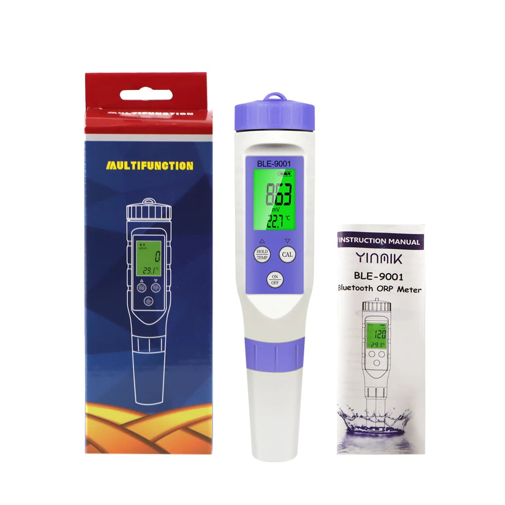 BLE-9001 Bluetooth ORP Meter &ndash; App Controlled Water Monitor PURPLE
