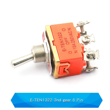 Toggle Switch Rocker Switches E-TEN1021 E-TEN1121 E-TEN1122 E-TEN1221 E-TEN1321 E-TEN1322 &ndash; Self-Locking Waterproof Design 1322