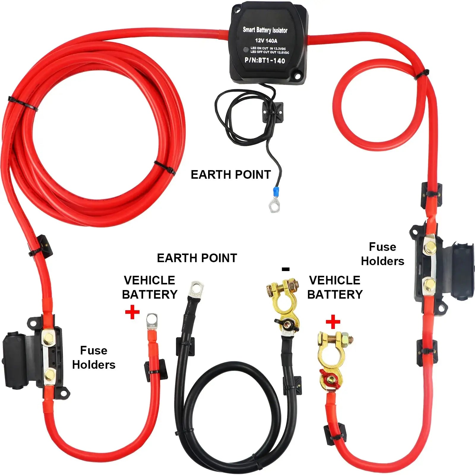 Split Charge Relay Kit 12V 140A - High Current