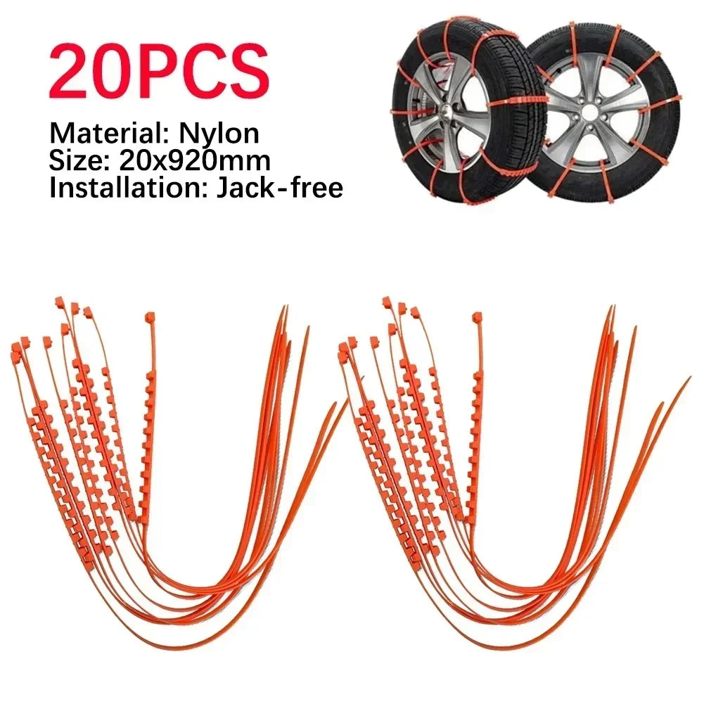 Car Tire Chains Winter Snow Tyre Anti Skid &ndash; Lightweight 20pcs