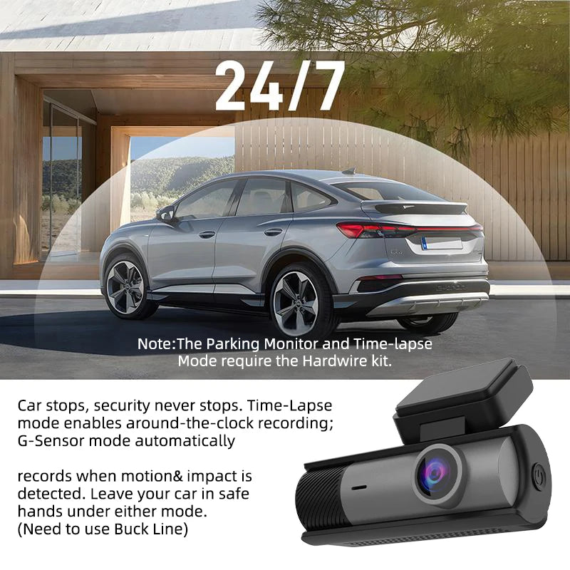 ACCEO 4K Dashcam - Built In GPS WiFi Night Vision Loop