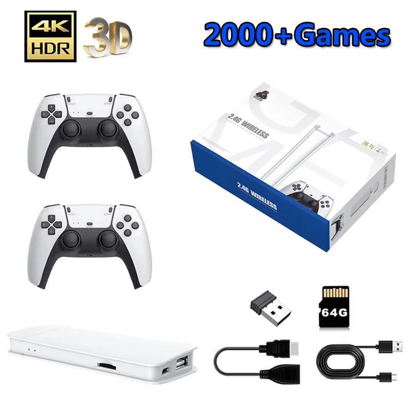 M15 4K Retro Game Console with Wireless Gamepads