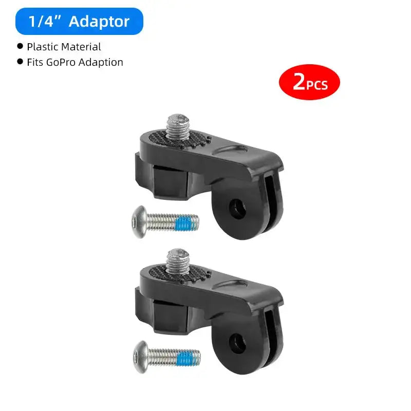 Cycle Stem Mount Lamp Holder GoPro Aluminum Bracket Clip Only 2PC