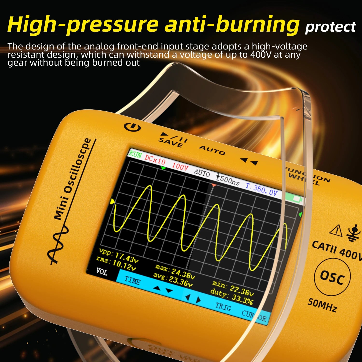 BSIDE OT4 Mini Oscilloscope 50MHz &ndash; Portable Pocket Scope