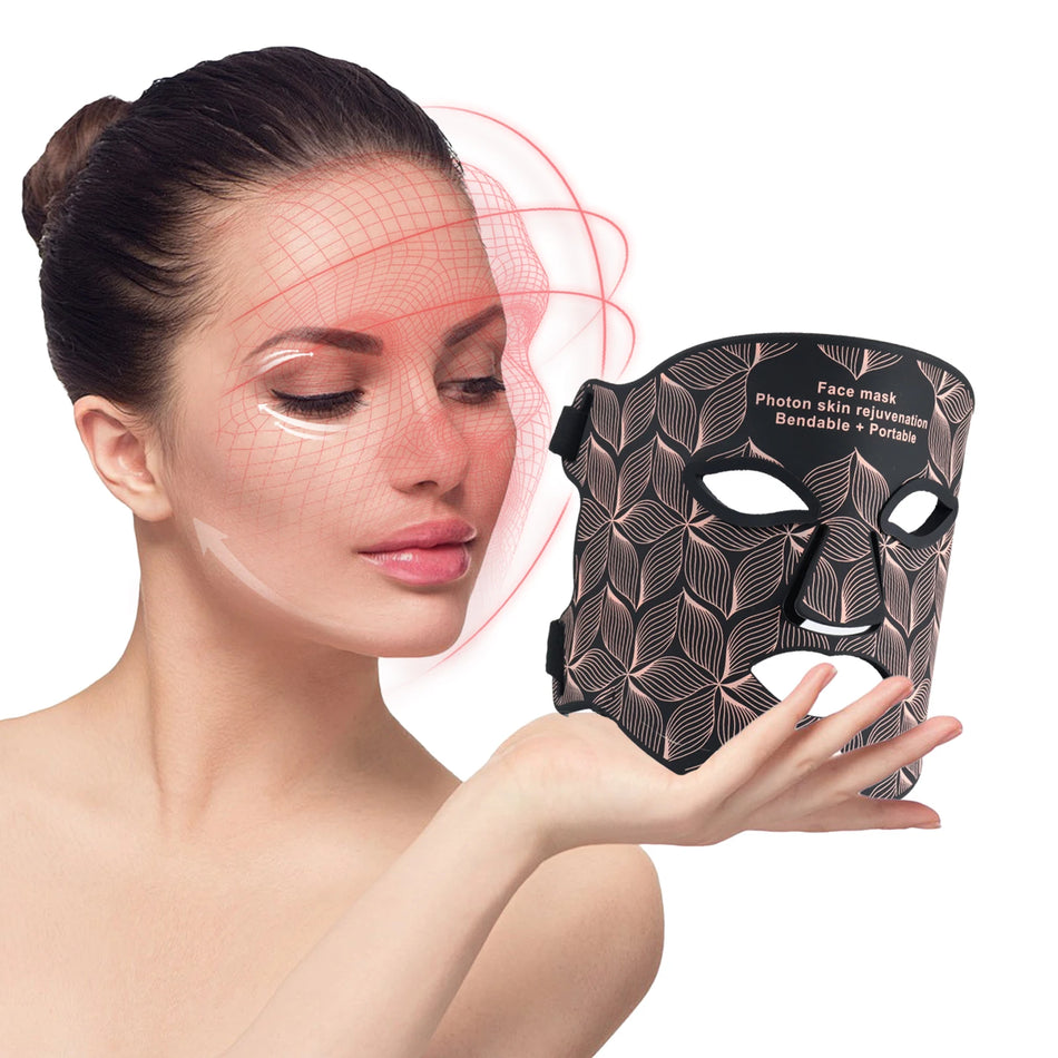 Near Infrared LED Face Mask With 8 Color Light Therapy For Anti Aging Acne