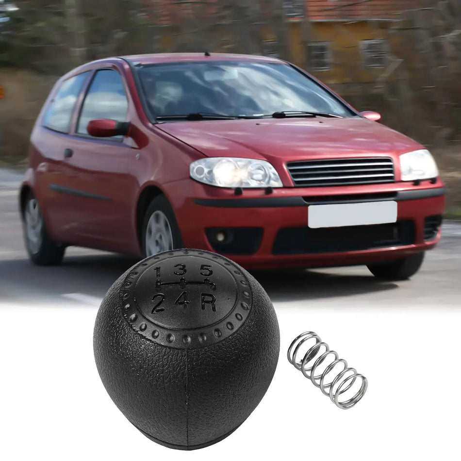 Fiat Punto 5 Speed Gear Knob with Return Spring, Plastic