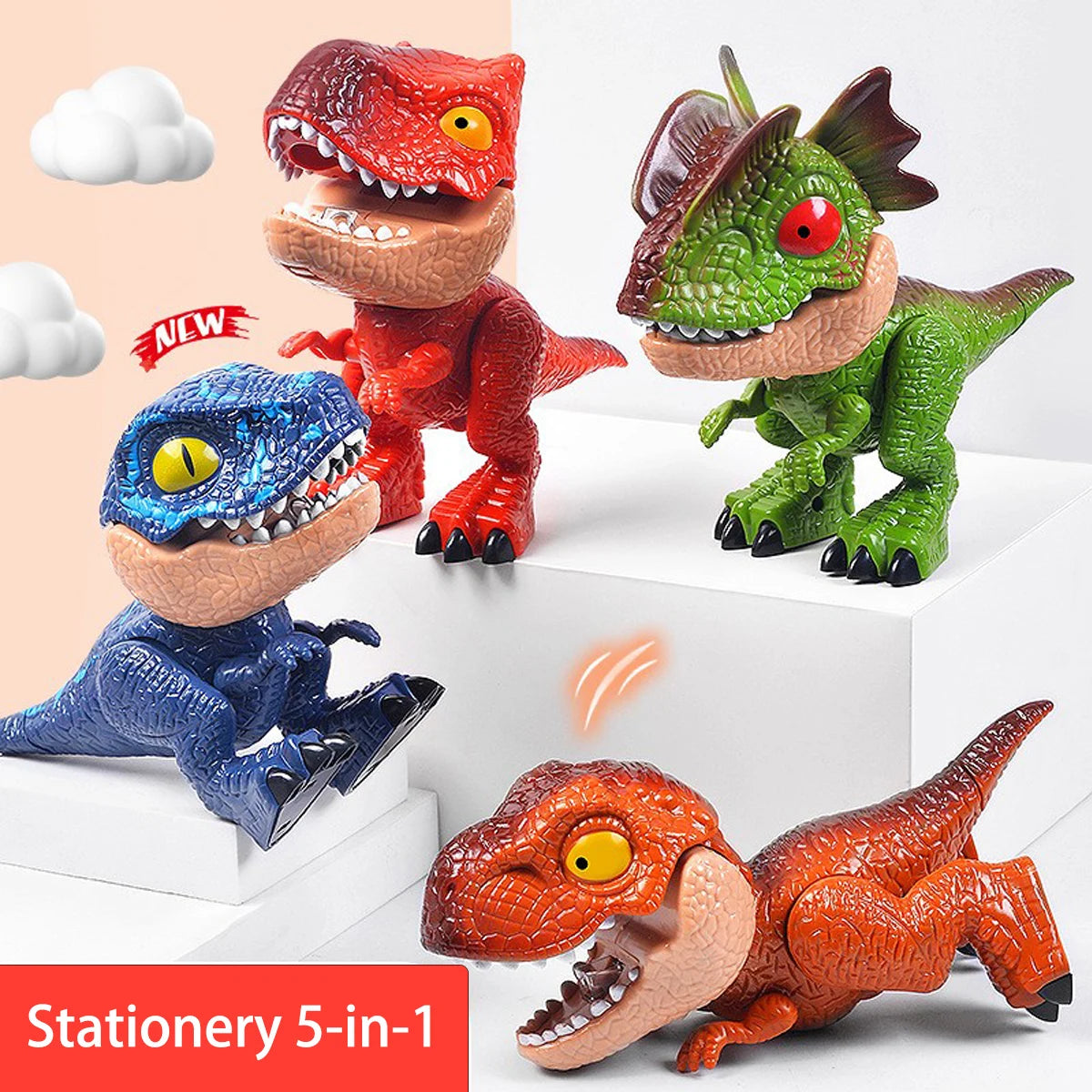 Creative Dinosaur 5-in-1 Stationery Set &ndash; Engaging Learning Supplies for Kids
