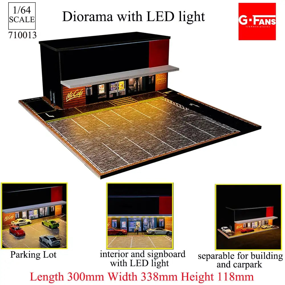 GFans 1:64 Diorama Car Garage &ndash; LED Lights Display 710013