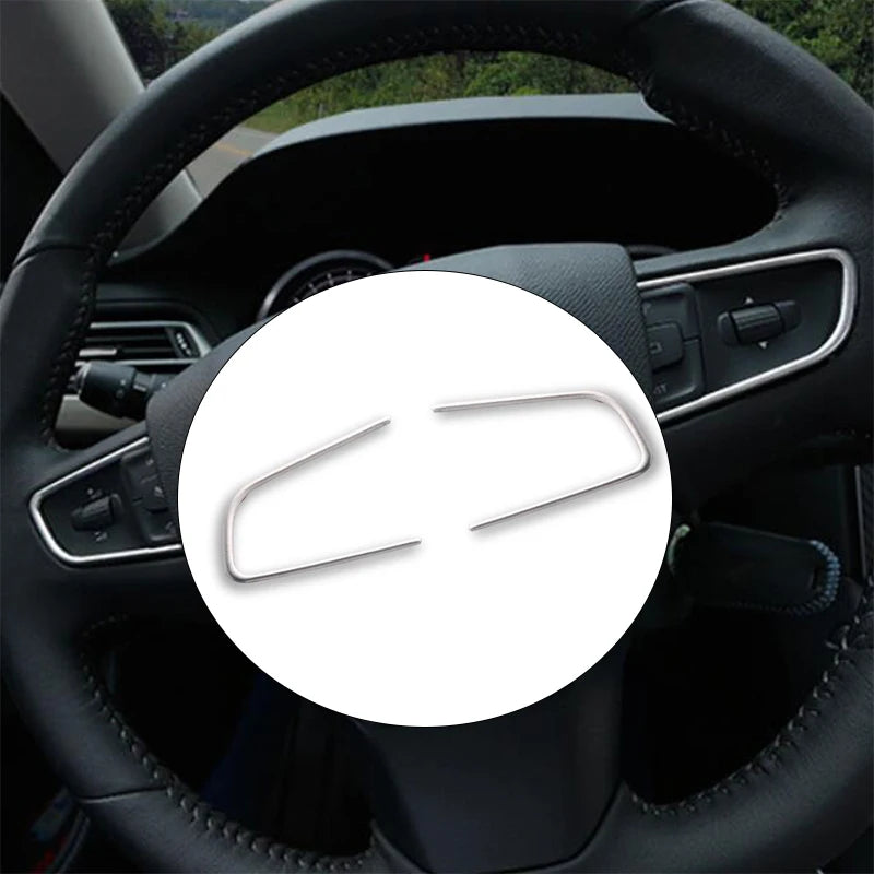 Kryty tlačidiel na volante z nerezovej ocele pre Peugeot 508 2011-2016 a 408 2014-2015 2ks