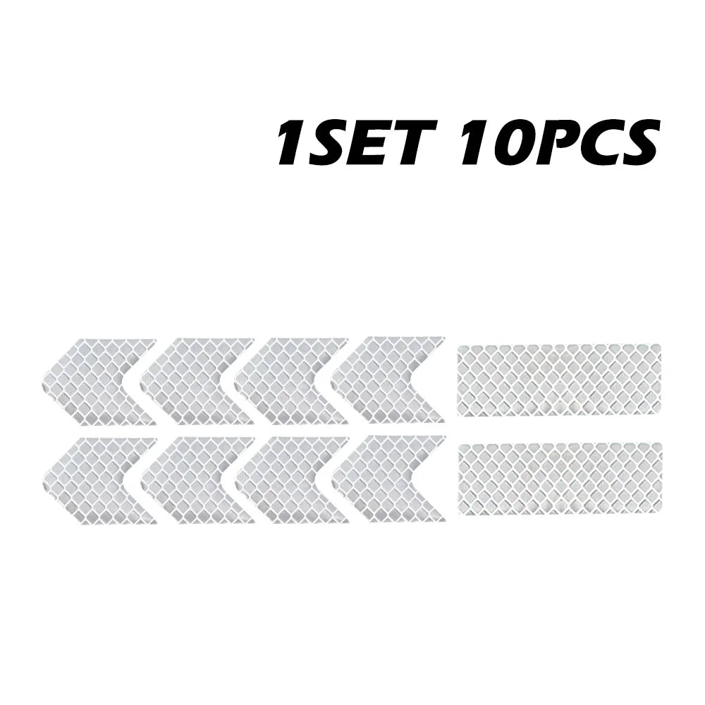 PJ2026 Reflective Stickers - Ultra Visible Night Safety 1 Set 10 PCS