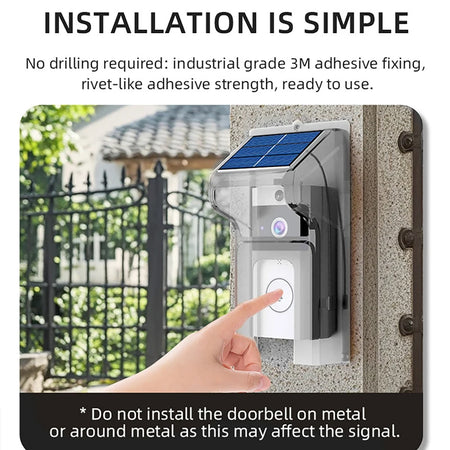 Luxuglow Wireless WiFi Doorbell &ndash; Solar Powered Doorbell
