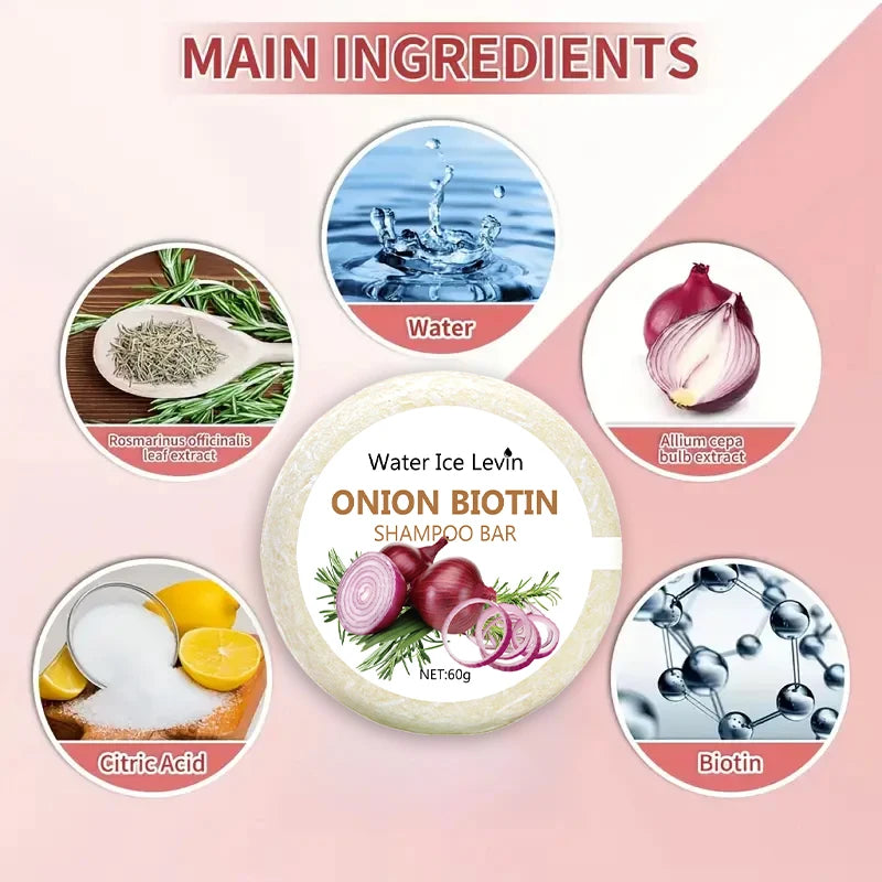 Onion and Biotin Shampoo Soap &ndash; Moisturizing and Smoothing Formula