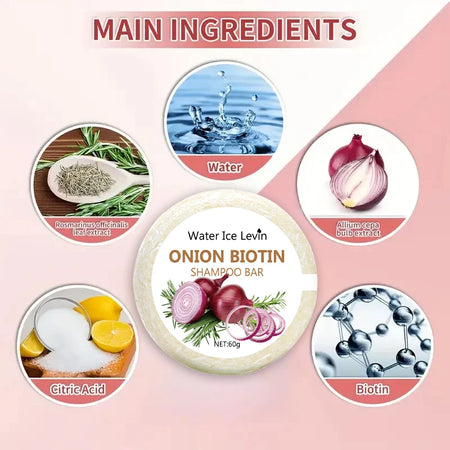 Onion and Biotin Shampoo Soap &ndash; Moisturizing and Smoothing Formula