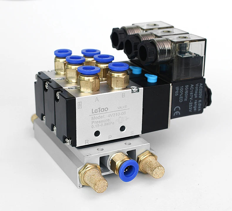 Solenoid Valve Base &ndash; Compatible With 4V200 Series Plate