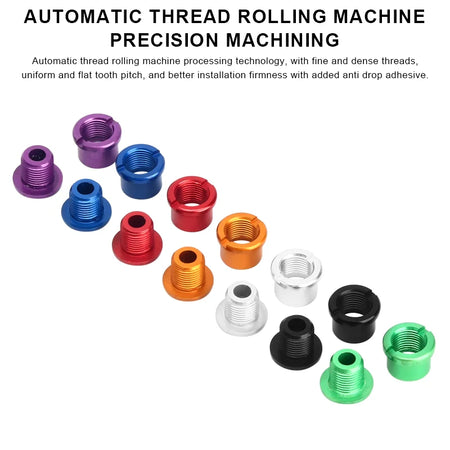 RIDERACE 5 PCS Bicycle Chainring Bolts &ndash; CNC 7075 Aluminum Ultra Durable Lightweight