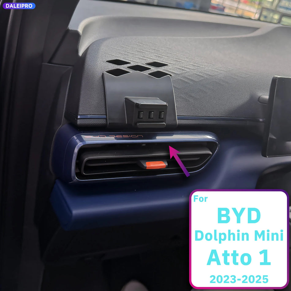 Car Phone Mount With 66W Fast Charging For BYD Atto 1 Dolphin Surf