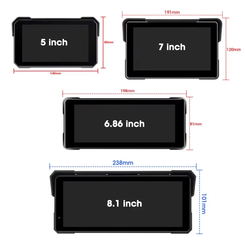 Srnubi Motorcycle Display Screen &ndash; Waterproof Digital Dashboard with Carplay and Android Auto