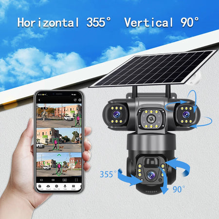 15MP HD V380 Pro IP66 Solar 4G Outdoor CCTV Camera with Night Vision &amp; Two-Way Audio