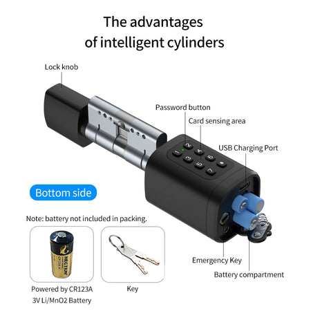 TTLock Tuya Smart Fingerprint Cylinder Lock V1 &ndash; Biometric