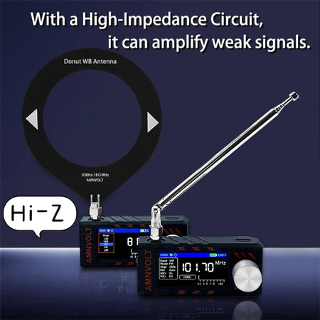 AMNVOLT V3 ATS MINI SI4732 Full Band DSP Radio with Headphone Amplifier