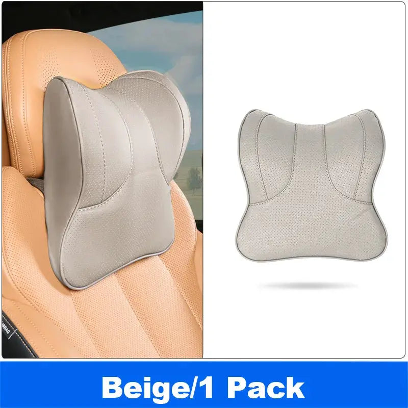 Vtear Universal Car Neck Support Pillow Memory Foam Headrest Cushion Slow Rebound PU Perforated Breathable Interior Accessories by InterCyprus Trading Ltd